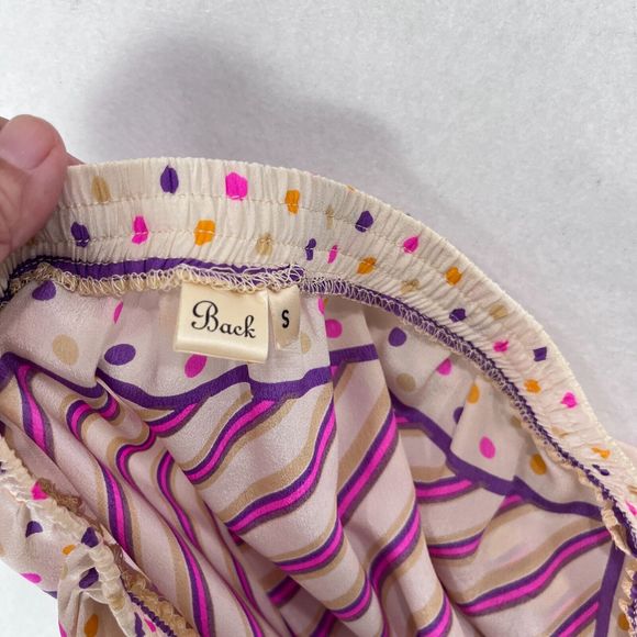 Chic Striped Midi Dress in Purple and Gold - Picture 13 of 16